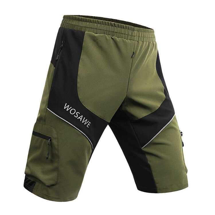Mænd plus size bjergshorts cykelcykling åndbare vandtætte kort mountainbike løs sport udendørs cykelshorts