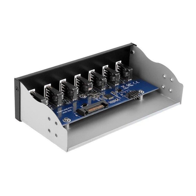 9 Pin To 7 Port USB2.0 Hub 5.25 Inch CD-Rom Drive Bay CD Rom Front Panel For PC Case