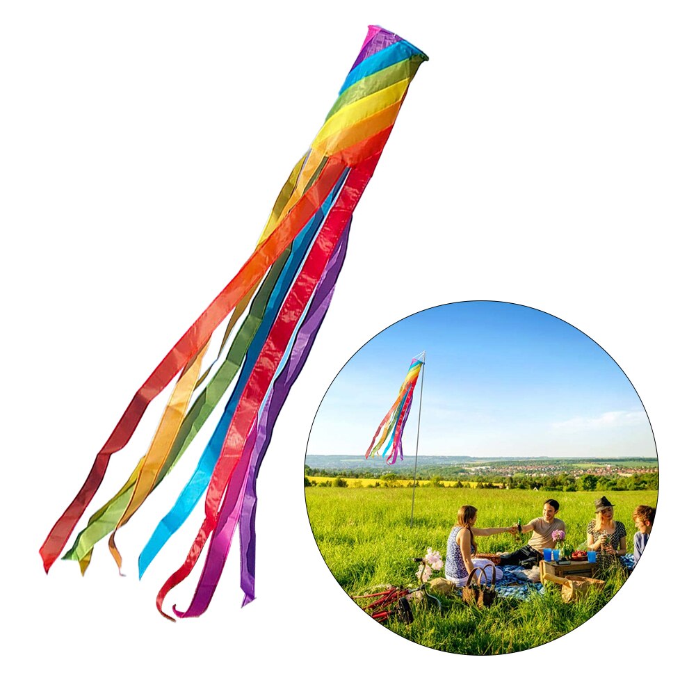 60X90Cm Windzak Regenboog Wind Richting Meting Outdoor Achtertuin Camping Opknoping Decoratie Uv-bestendig Weerbestendig