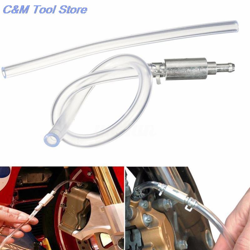 Aluminium Rubber Clutch Brake Bleeder Hose One Way Valve Tube Bleeding Tool Kit Motorcycle Car Accessories Universal