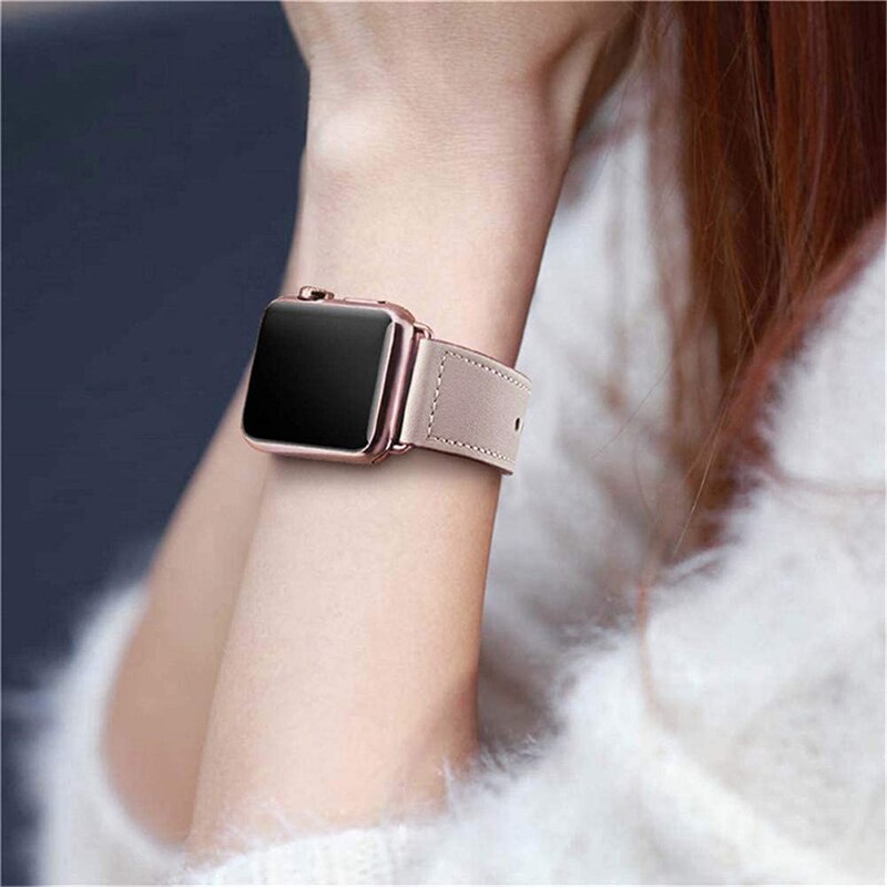 Geschikt Voor Apple Horloge Band Apple Horloge Lederen Band Iwatch Smart Horloge