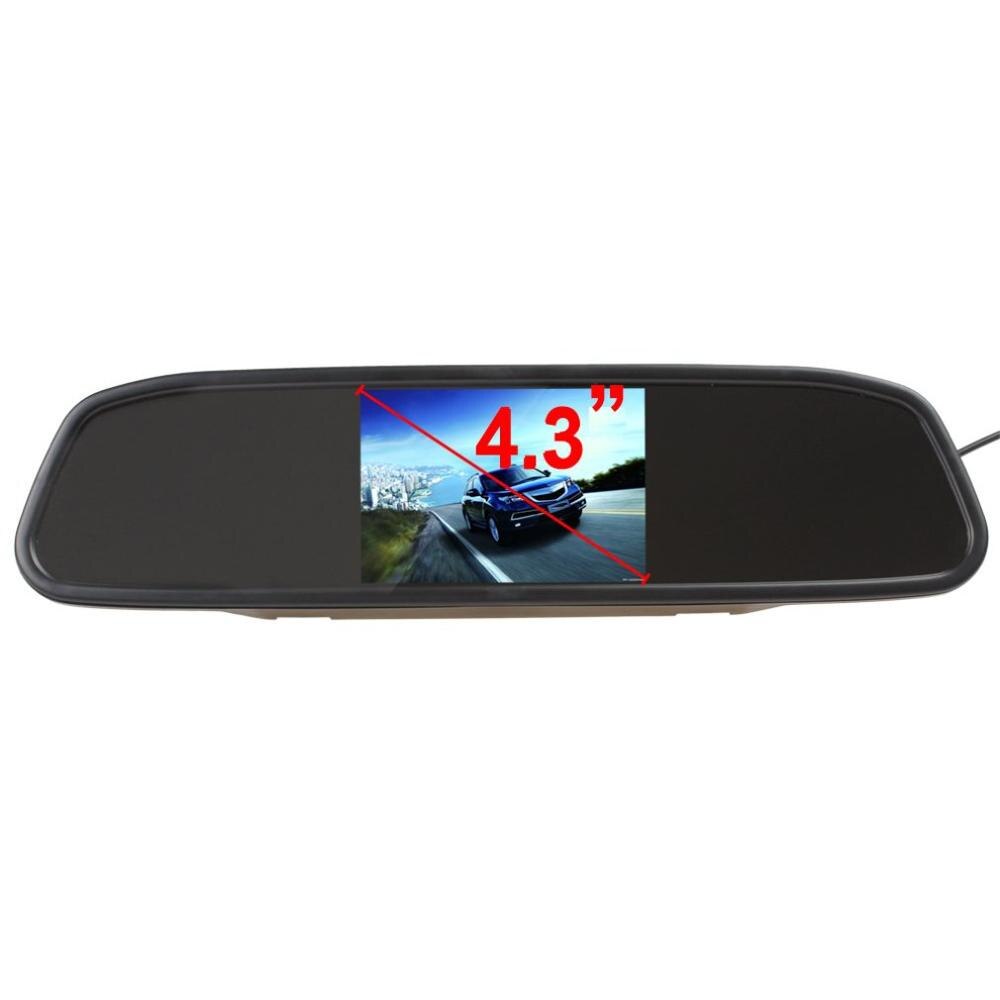 4.3 Inch Car Rearview Mirror Display Car Display Two Inputs Reversing Video Recorder