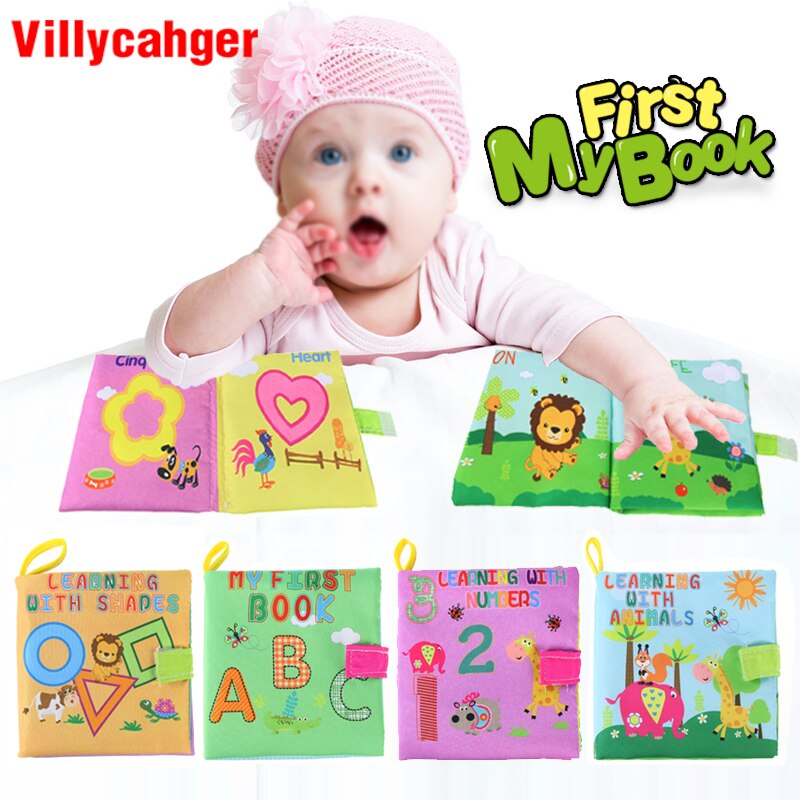 11X12 Cm Baby 'S Eerste Boek Doek Baby Boek Leren Mat Beste Speelgoed Voor Kind Speelgoed 0-24 Maanden 1384