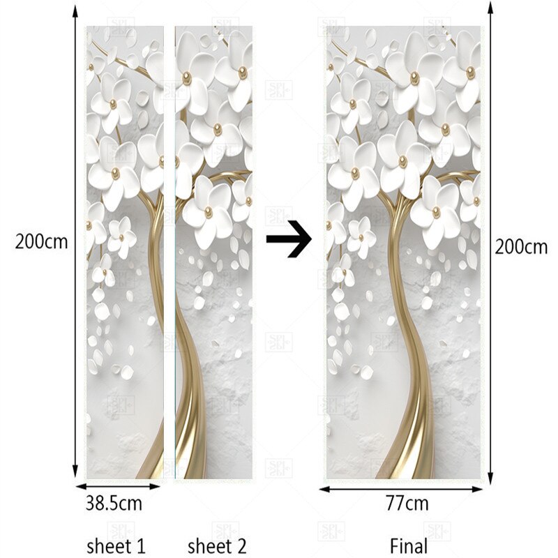 Papier peint à motifs de fleurs York Wallcoverings, blanc, préencollé, 20,5 po l. x 33 po L. LW5902LW