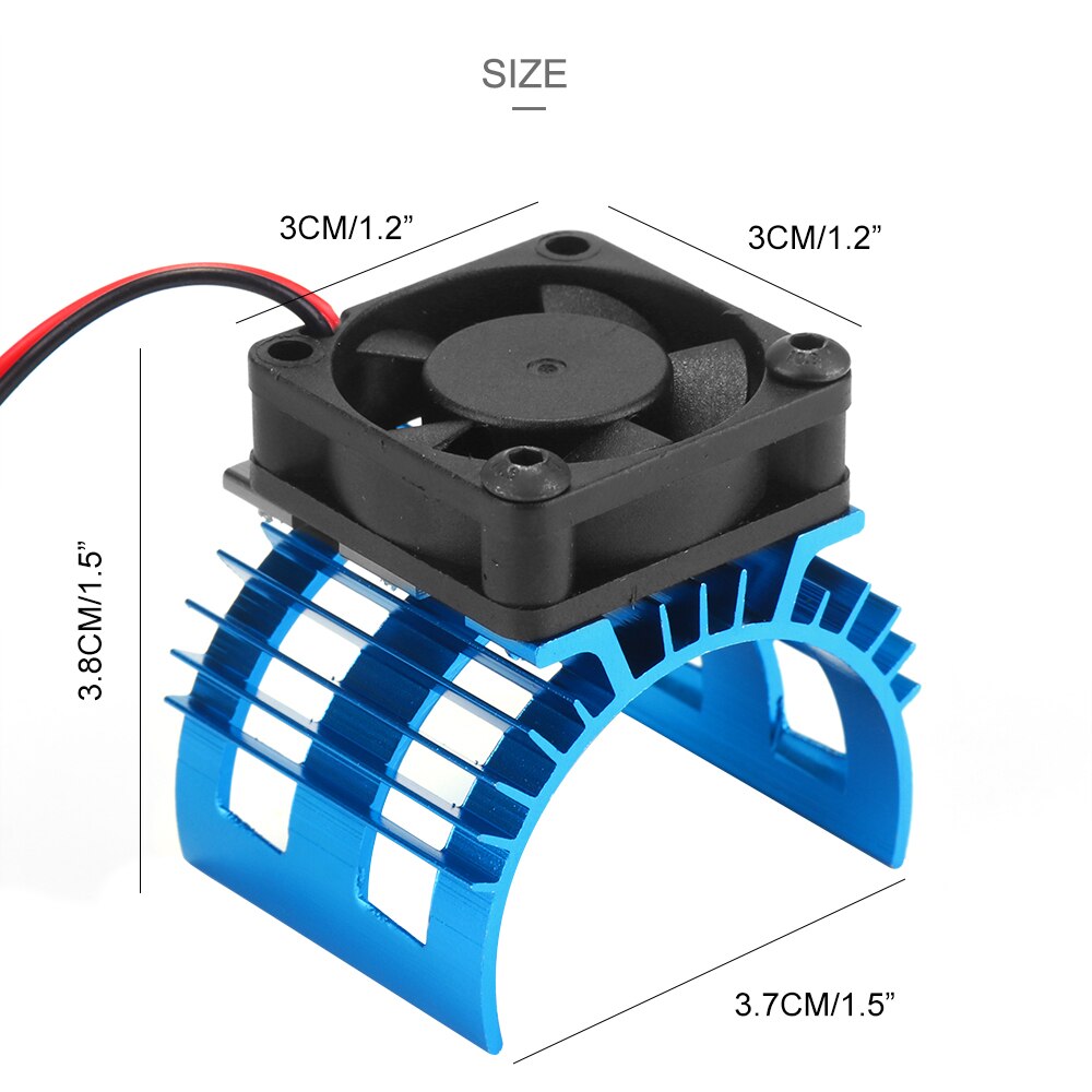 Piezas de RC azul Motor eléctrico sin escobillas cubierta de disipador de calor refrigeración RC Motor ventilador de coche disipador de calor seguro buen calor disipación