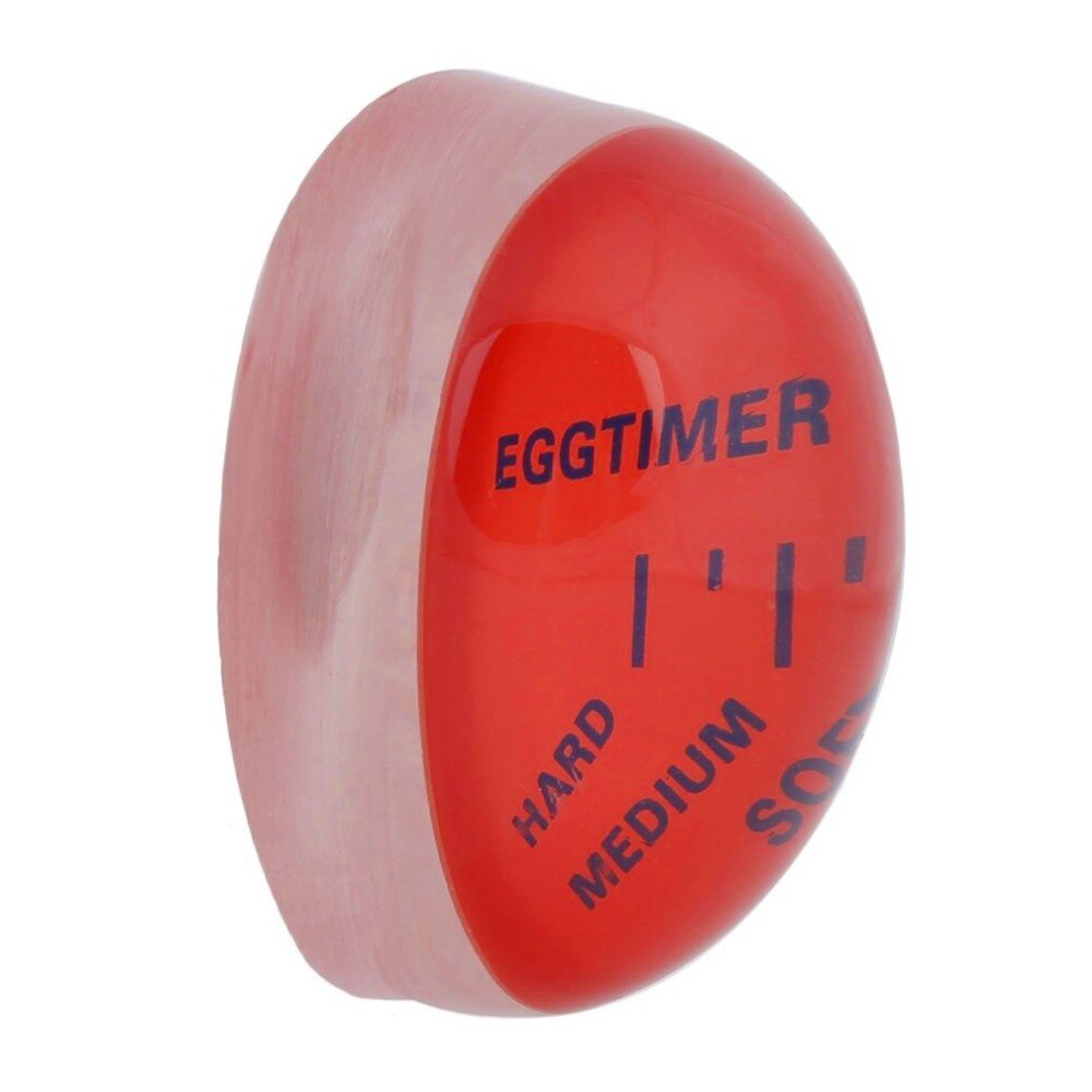 1pcs Egg Perfect Color Changing Timer Yummy Soft Hard Boiled Eggs Cooking Kitchen Eco-Friendly Resin Eggs Timer Red 56mm*45mm