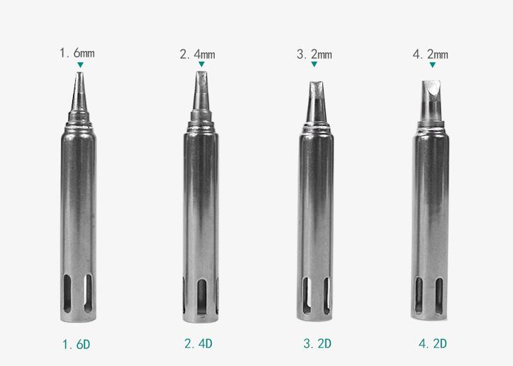 Cabezal de hierro 200G-k, utilizado para Estación de soldadura rápida 3202, cabezal de hierro, puntas de soldadura: 1.6D 2.4D 3.2D 4.2D