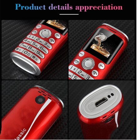 personality small mobile phone, cool trend, bluetooth student ultra-mini function, backup photo micro dual card