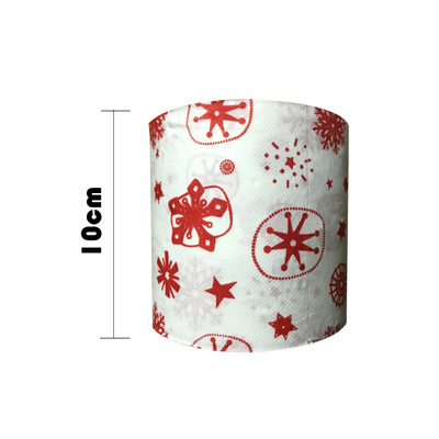 Juletoiletrullepapir hjem julemanden bad toiletrullepapir juleartikler xmas udsmykning rulle 10*10cm: Jul  b1