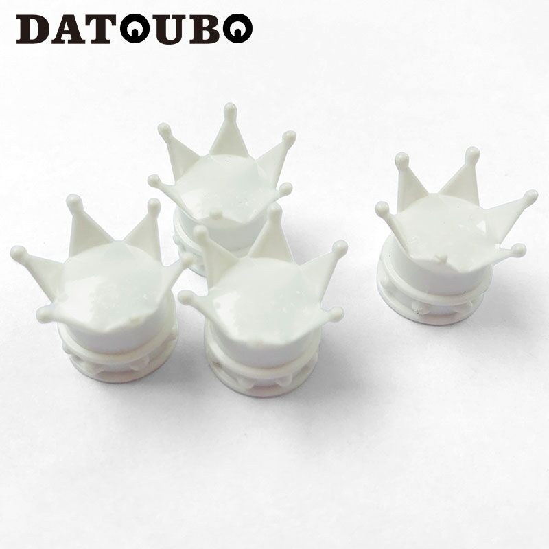 Datoubo tampas de válvula de pneu de carro, 16 peças, novidade abs, design coroa, dourado, cromado, cor rosa, tampa da válvula do pneu de carro, tampa da poeira de ar.