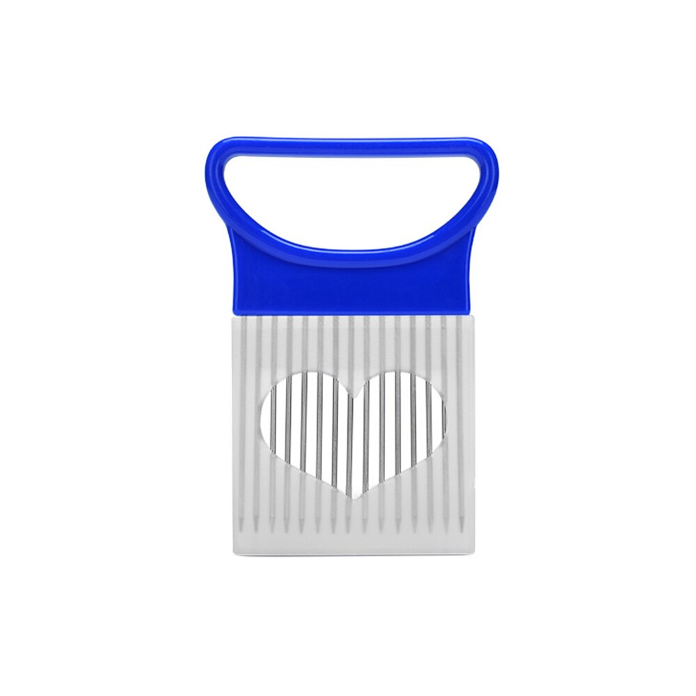 Kitchen Gadgets Onion Slicer Tomato Vegetables Safe Fork vegetables Slicing Cutting Tools: B