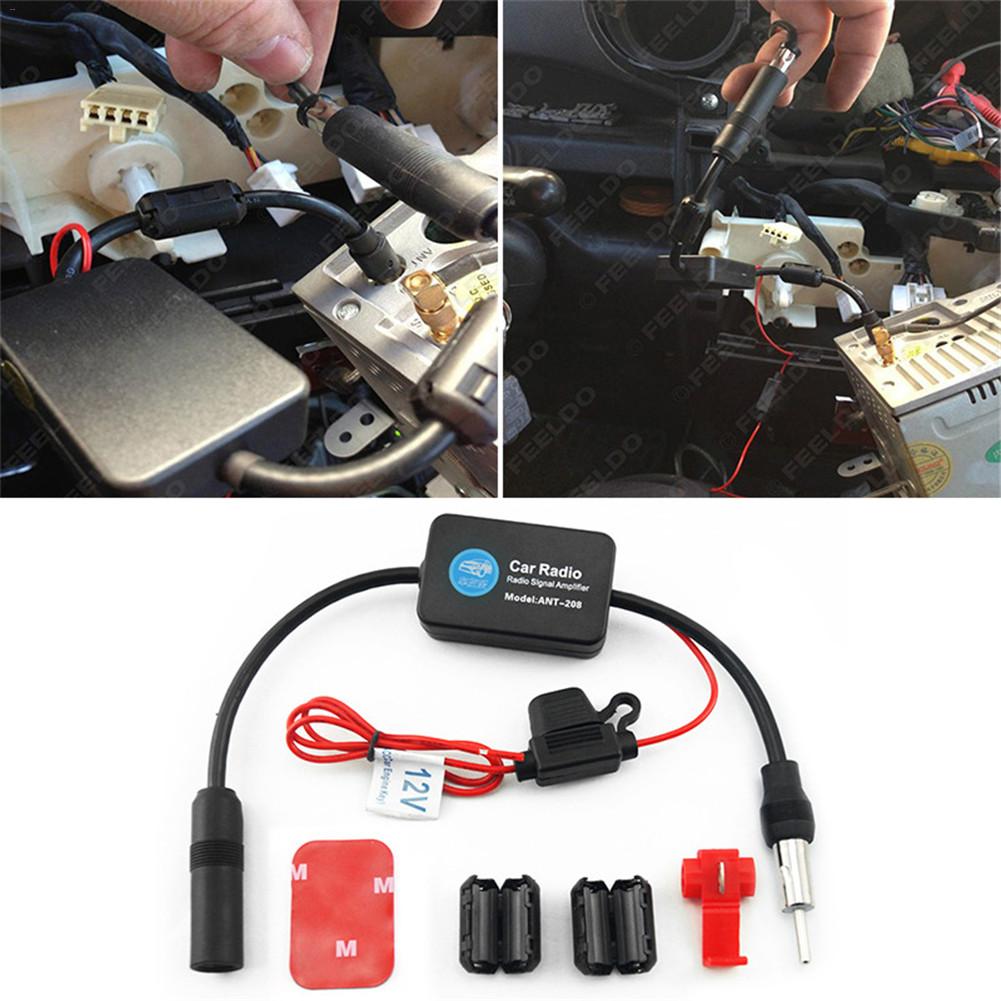 12.99 Inches Car AM/ FM Radio Signal Amplifier Aerials Radio Booster Exterior Parts Waterproof Car Radio Amplifier: Default Title