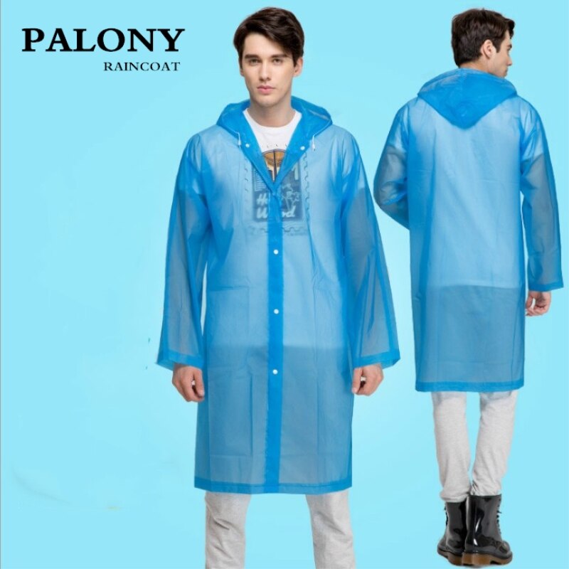 Long Use Rain Coat Women EVA Transparent Raincoat Poncho Portable Environmental Light Raincoat