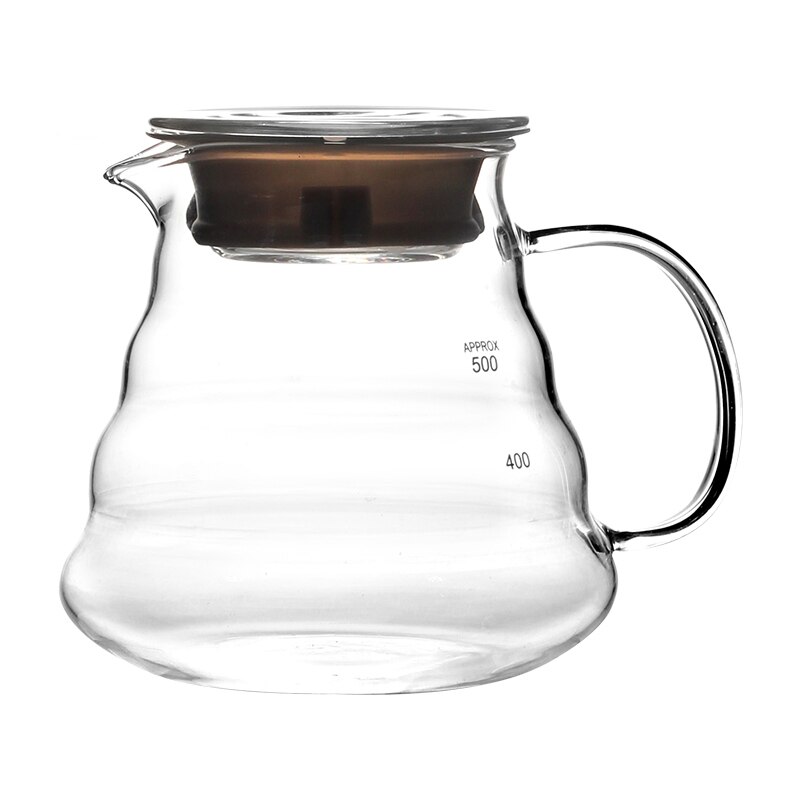 Suit V60 Pour Over Glass Range Coffee Server Carafe Drip Coffee Pot Coffee Kettle Brewer Barista Percolator Clear: coffee pot 300ml
