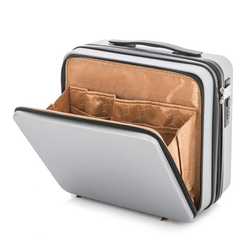 Student luggage lightweight small boarding trolley female password travel case 18 inch mini leather suitcase luggage