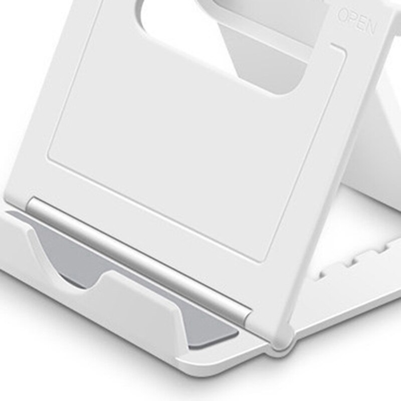 2x- tablet-ständer, tragbarer, doppelt faltbarer tischständer, geeignet für iphone, ipad, samsung, huawei, weiß & schwarz