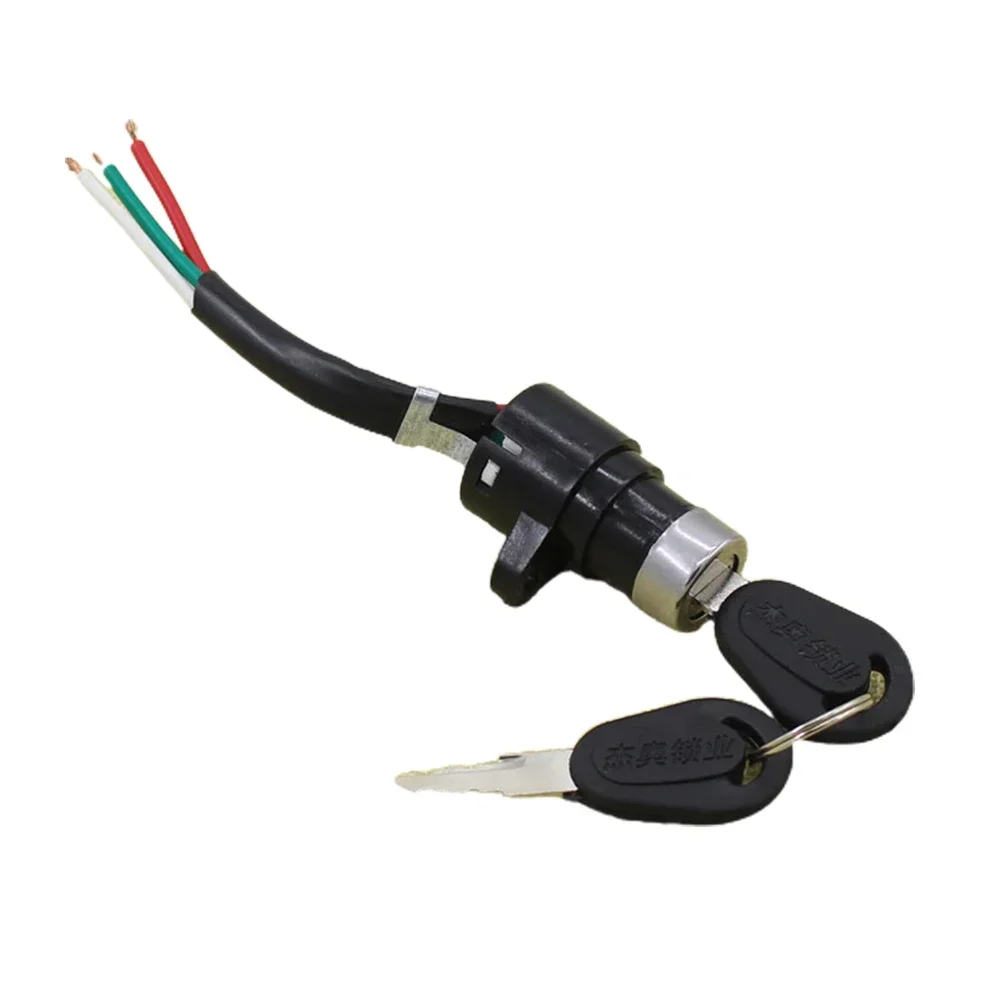 Electric Bicycle Ignition Switch Key Power Lock For Electric Scooter S / M / L Portable Key Power Lock E-bike Components Parts: Light Grey