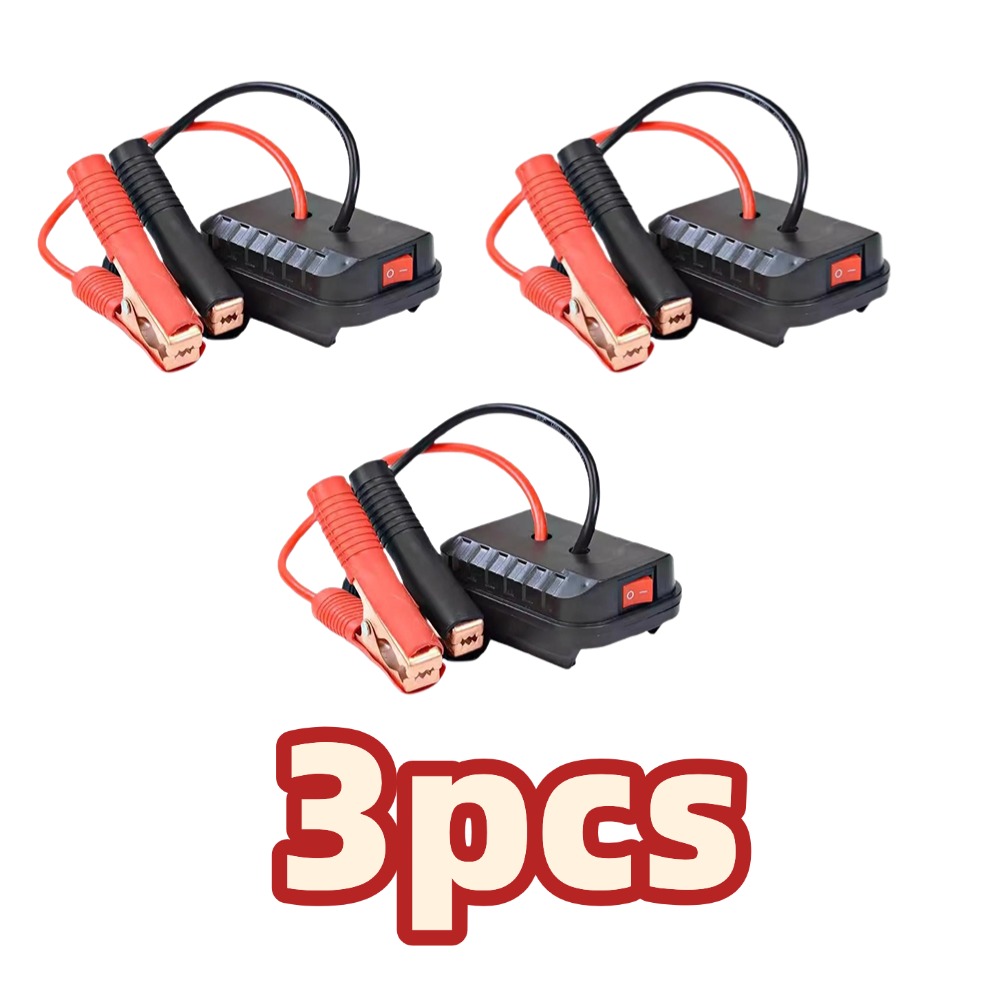 1/3/5pcs Car Lithium Battery Converter Charger Clip Auto Igniter Jump Starter For Makita Booster Cable Adapter Emergency Power: Dark Grey