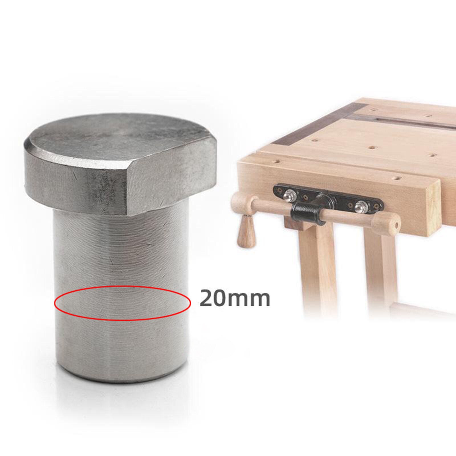 Butée d&#39;établi, bloc de Tenon de limite en acier inoxydable, accessoires de Table pour outils de travail du bois 1 pièces