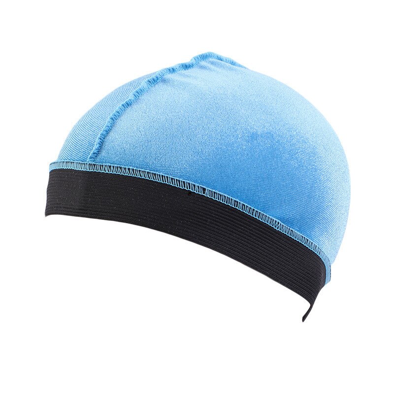 Unisex Velvet Wave Caps Satin Breathable Turban Hat Men Hip Hop Durags 1pcs: Sky Blue