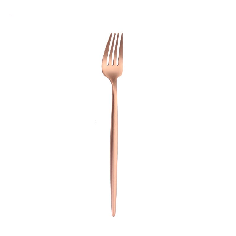 Gold Spoon Dinnerware Set Rose Gold Dinner Set Matte Cutlery Dinner Set Tableware Cutlery Set Dinnerware Set Gold Tea Spoon Fork: dessert fork
