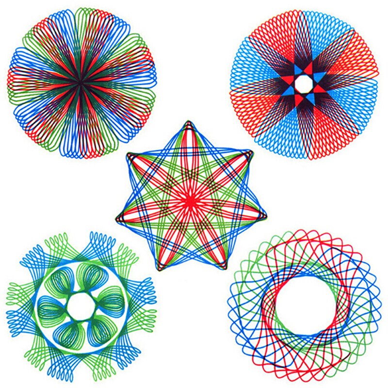 Spirograph Deluxe Set 25 Stuks Tin Set Gelijkspel Spiraal Ontwerpen Grijpende Tandwielen & Wielen, Trekken Educatief Speelgoed