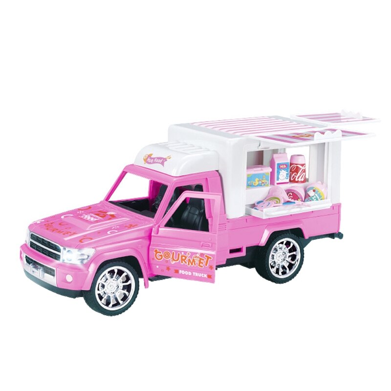 Coche eléctrico ligero con Control remoto para niños, juguete de coche de postre, Cuatro Caminos, helado de simulación: Rosa