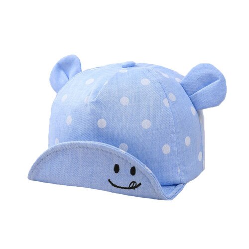 Lawadka Glimlach Baby Hoed Baby Boy Caps Zomer Hoeden Voor Jongen Baby Zon Hoed Met Oor Mutsen Accessoires: Sky Blue