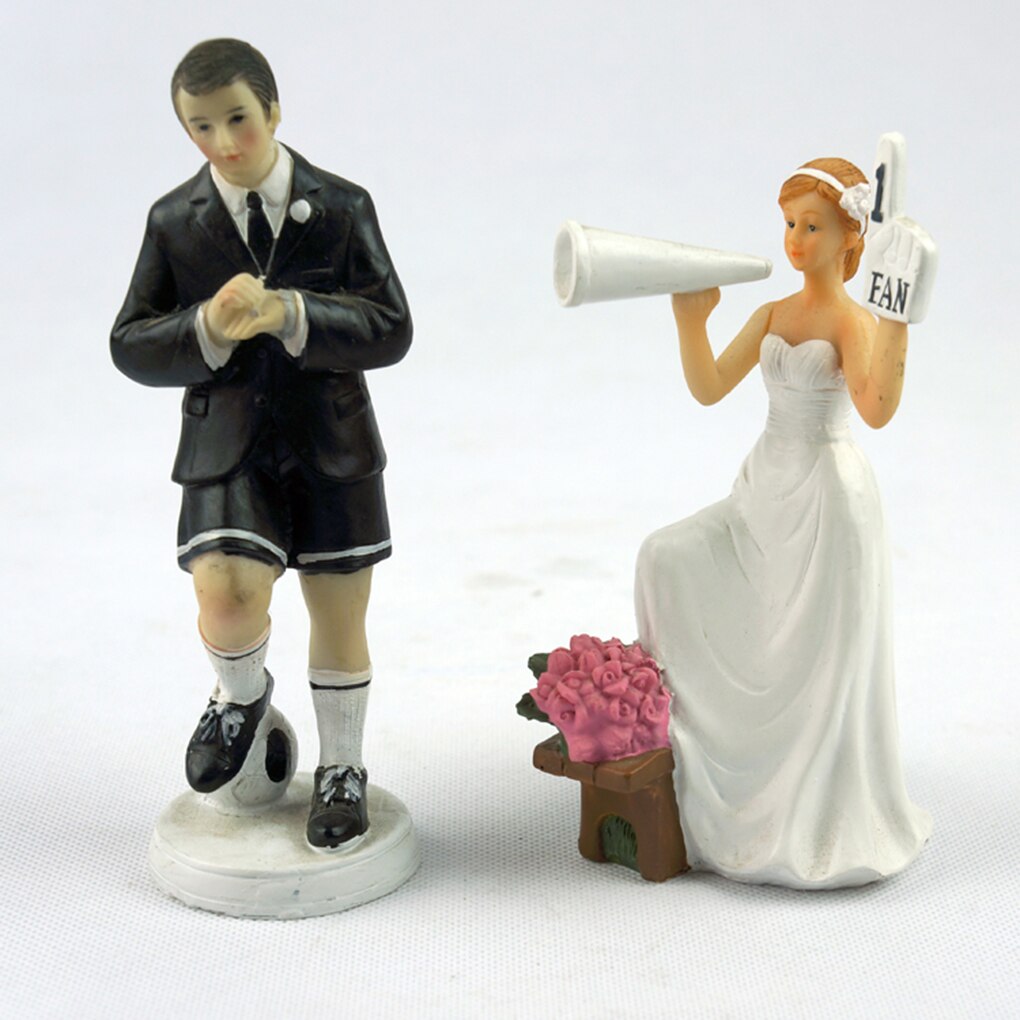 Cake Toppers Dolls Bride and Groom Figurines Funny Wedding Cake Toppers Stand Topper Decoration Supplies Marry Figurine: NO11