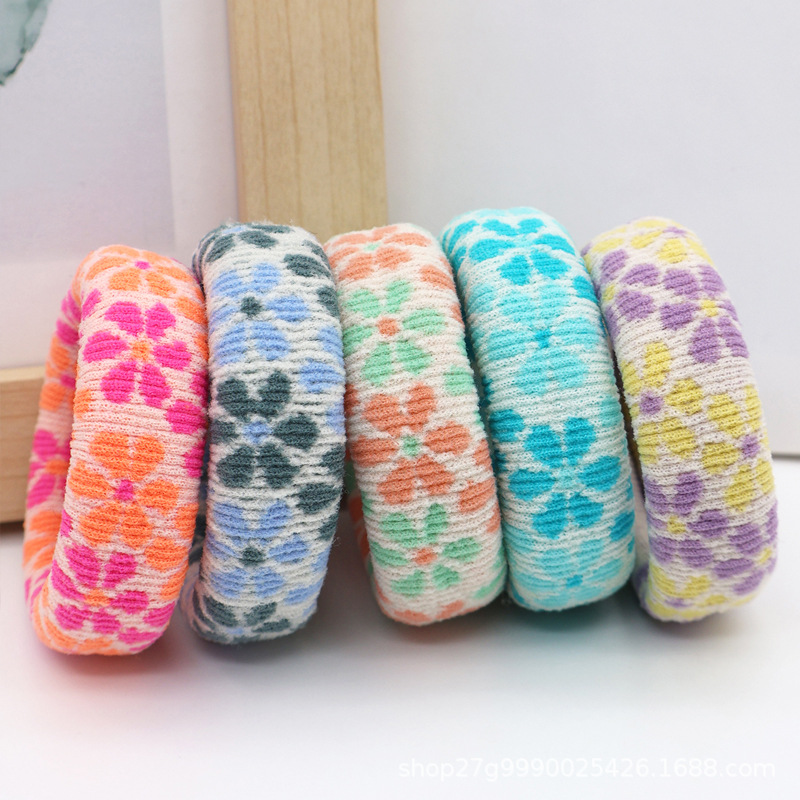 5 uds. De coleteros simples para mujeres y niñas, bandas elásticas de goma para el cabello, accesorios, lazo, Anillo para el cabello, tocado de cuerda, tocados, soporte para cola de caballo: Azul