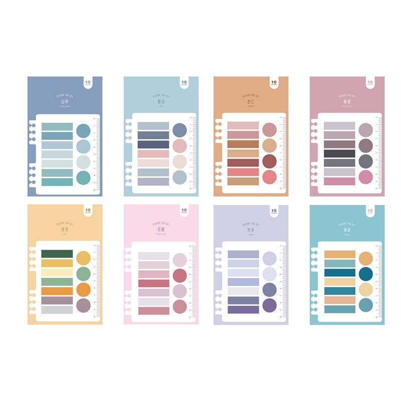 Gradient Color Post-It Notes Handmade DIY Scrapbooking Stickers Stationary Office School Supplies Paper Memo Pad Sticky Label