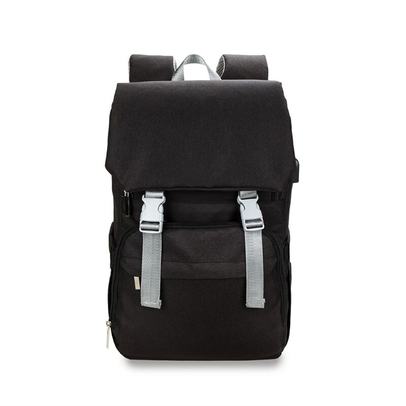 Baby Diaper Backback Large Capacity Mummy Nappy Bag Multifunctional Daypack with USB Charging Port Changing Pad Stroller: 3TT904185-BK