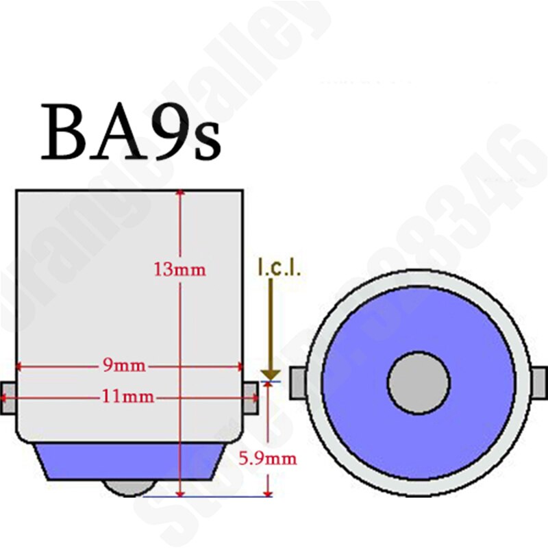 1 stk  ba9s t4w h6w led led 5630 6 led sidekilelys intern signallampe  dc 12v hvid