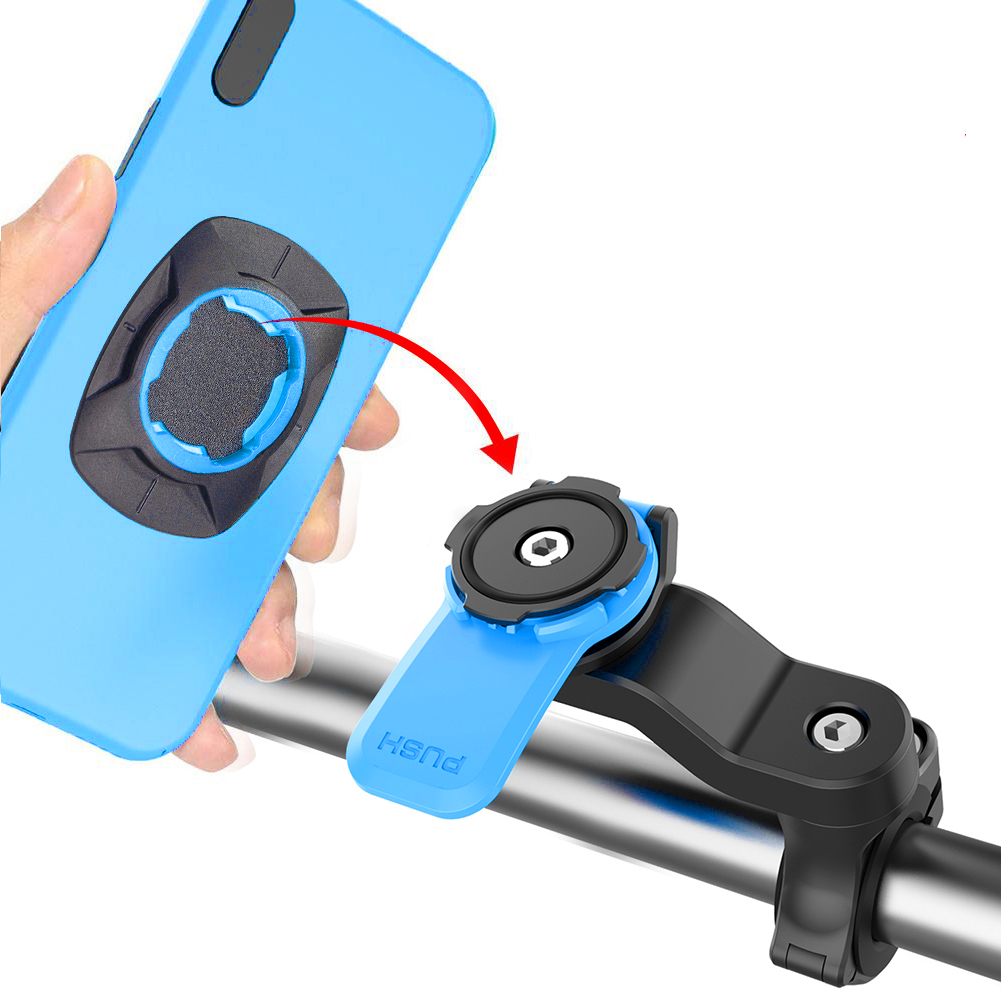 Quad Lock Motorcycle Bicycle Handlebar Navigation Support Shockproof Phone Bracket Vibration Damper Motorcycle Bike Phone Holder