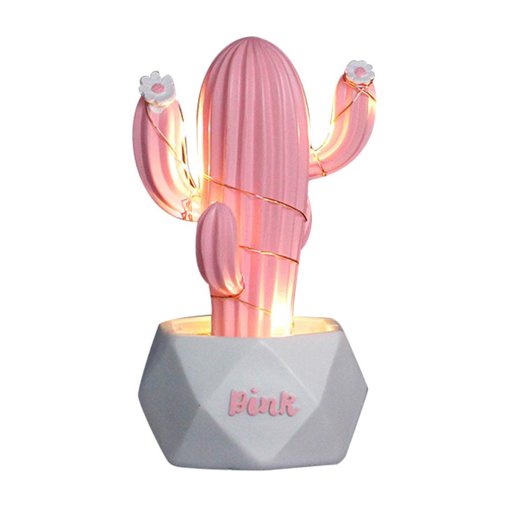 Led Romantische Tafellamp 3D Cactus Groen Roze Lamp Verlichting Night Lights Voor Baby Slaapkamer Decoratie Luminaria Kamer Decor: B