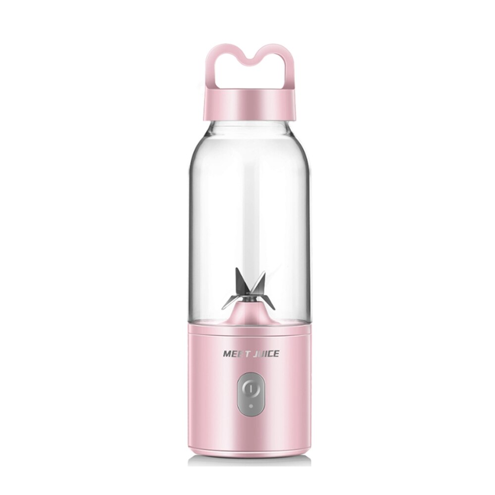 Meet Juice Mini Portable Electric Fruit Juicer Personal Juice Cup Smoothie Maker Blender Pink