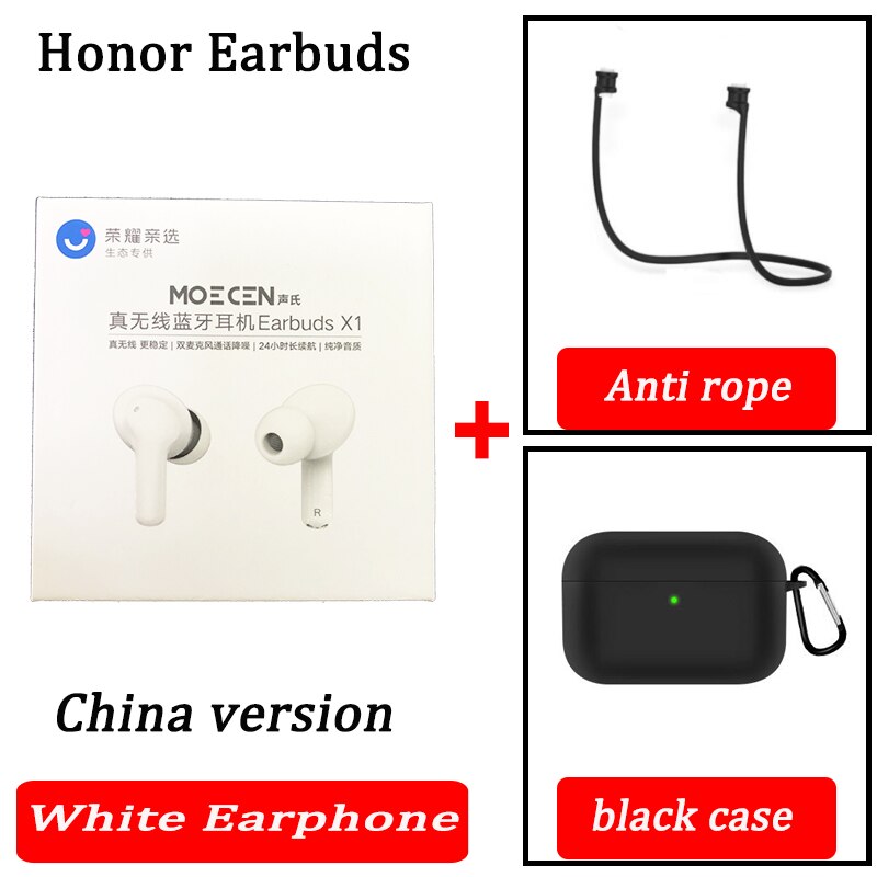 Globale Versione Honor Scelta Vero Auricolari Senza Fili TWS Senza Fili di Bluetooth del Trasduttore Auricolare Dual-Riduzione Del Rumore Del microfono Bluetooth 5.0: white n black china