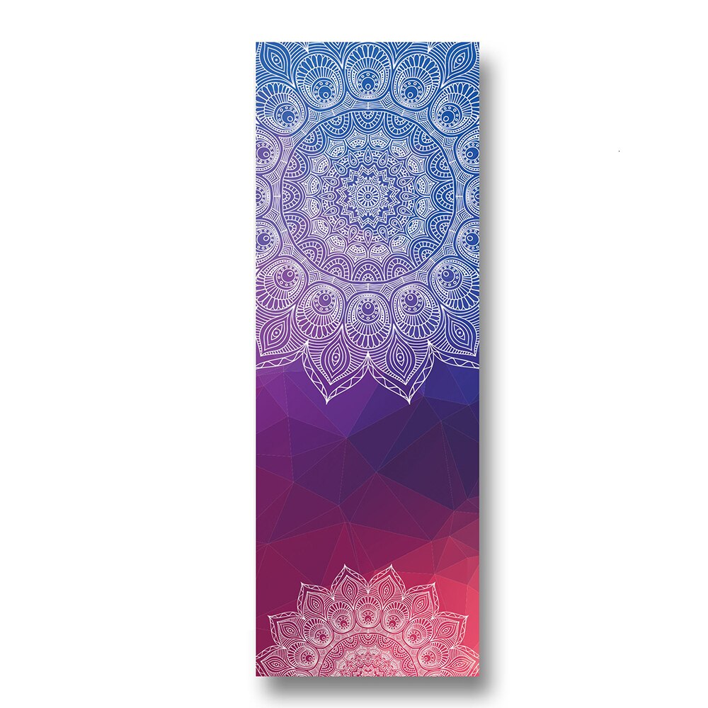 Ręcznik do Jogi 183x63cm - PVC - Lekki 350g - Składany - Sprzęt Fitness: DiamondLatticeM017-2