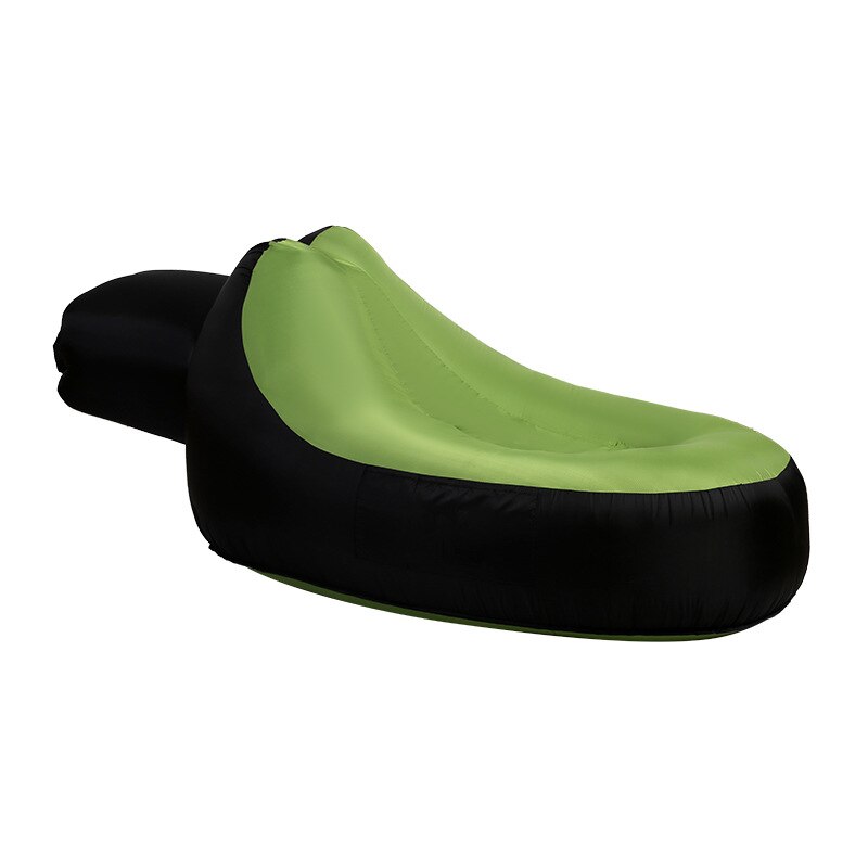 Beach Lounge Chair Outdoor Lazy Inflatable Sofa Indoor Portable Inflatable Bed Camping Pad Camping Equipment Sillon De Playa: Size L green