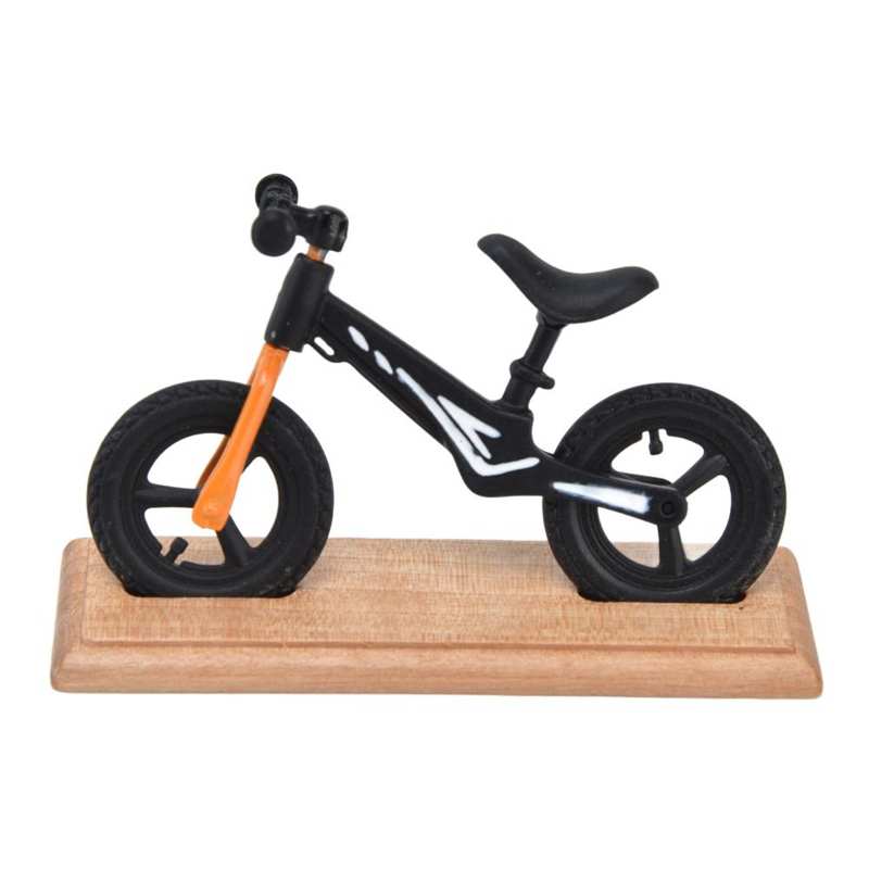 Dollhouse Mini Bike Mini Bicycle Model Metal for Decoration: black