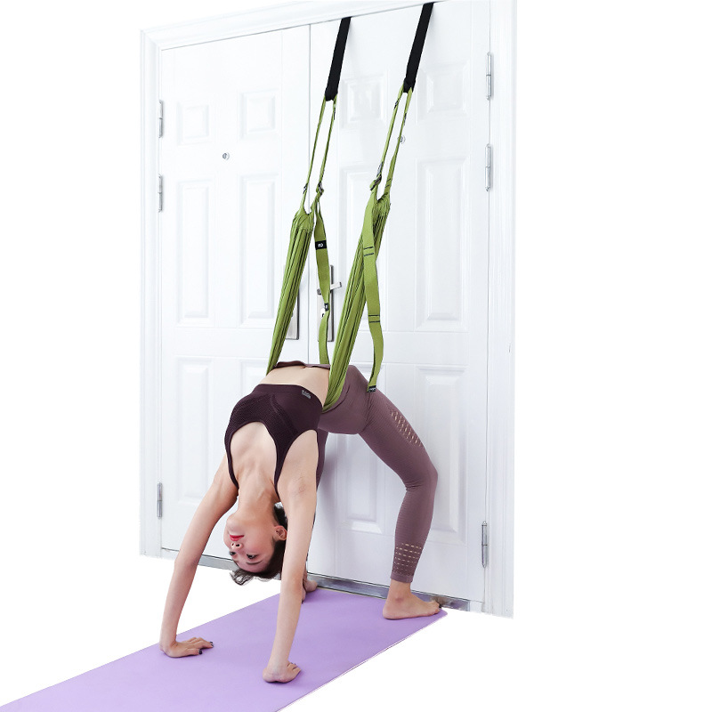 Yoga reb stretch strop til ballet cheer dans hjemme bælte yoga træner dør gymnastik trækker kvinder træning øvelse