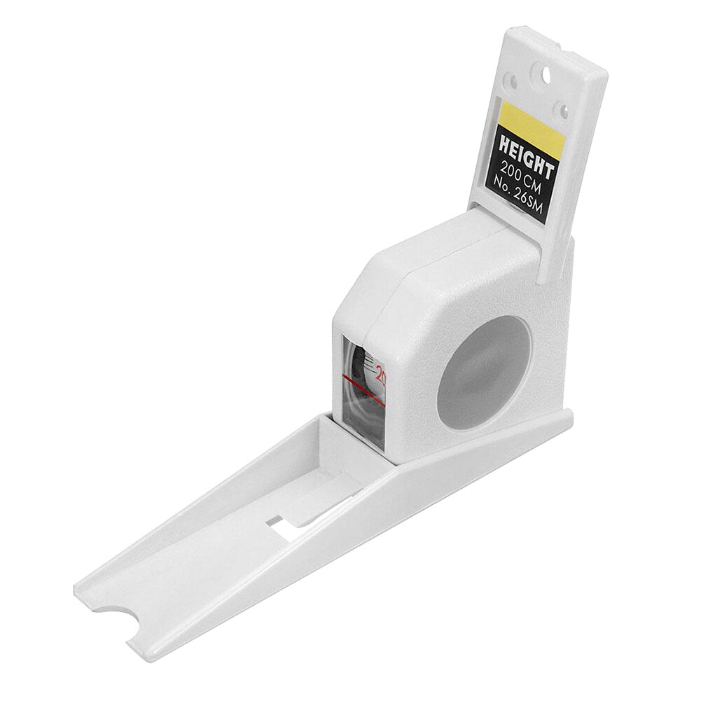 2m Wall Mounted Retractable Tape Measure Height Meter for Home Hospital School Flexible Rule Eco-firendly Tool: white