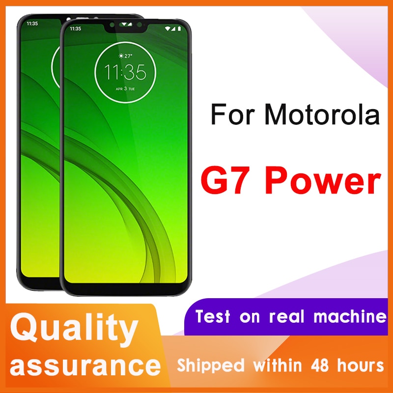 Nowy testowany wyświetlacz LCD dla Motorola Moto G7 moc ekran LCD dla Moto G7 moc XT1955 LCD ekran dotykowy Digitizer zgromadzenie
