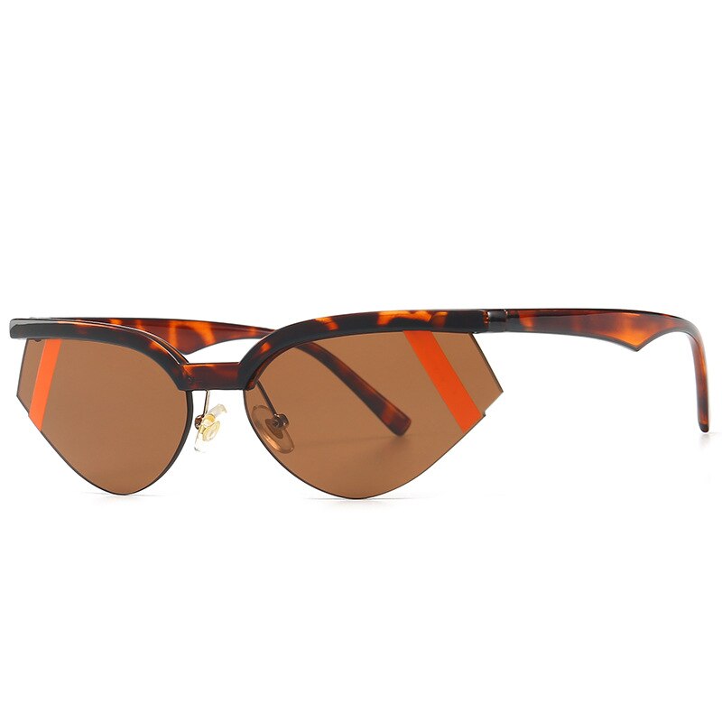 Yoovos Sexy lunettes de soleil yeux de chat femmes petit cadre à la en plastique Vintage lunettes de soleil pour femme UV400: Leopard Tea