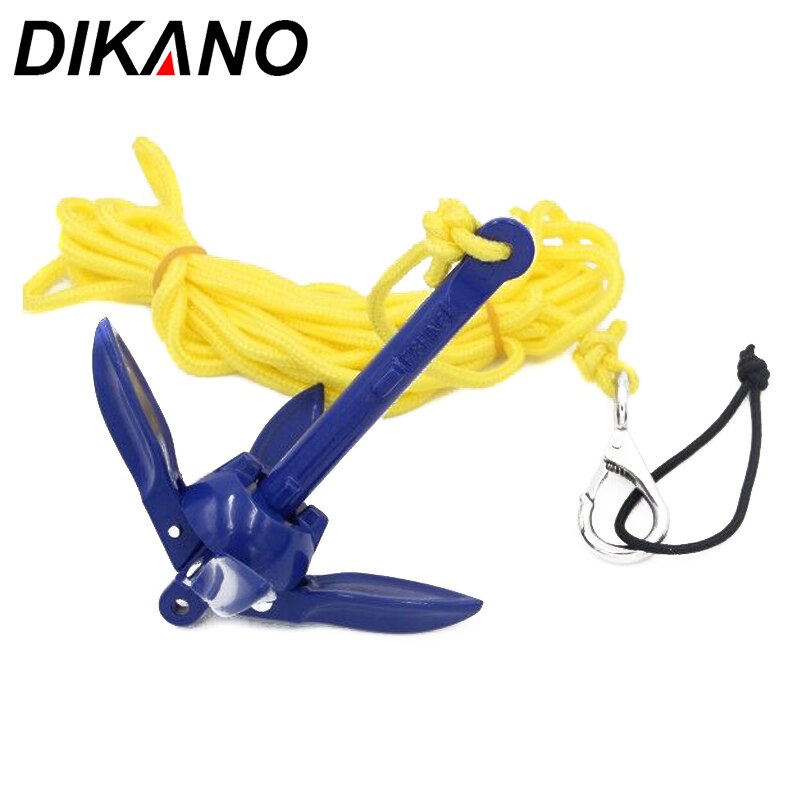 Kit de ancla de aluminio plegable con cuerda para canoa, kayak, bote pequeño, barco de pesca, seguridad de pesca, ancla Universal para embarcaciones