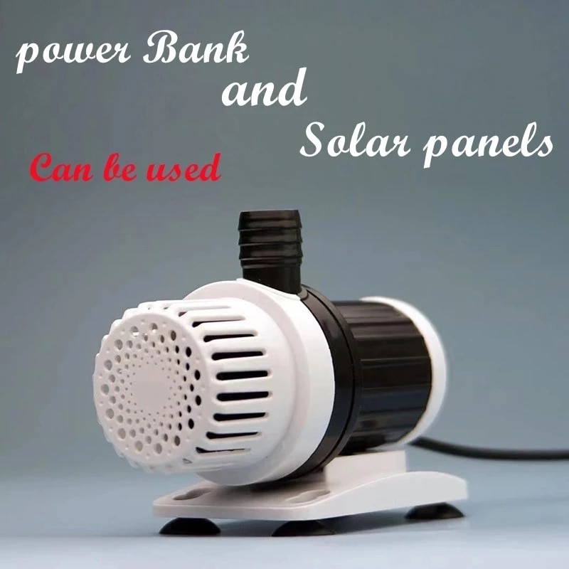 Weiting Aquarium Solar Water Pump USB Fish Tank Ultra Quiet Mini Small Micro Filter Circulating Fish Pond Submersible Pump 8W