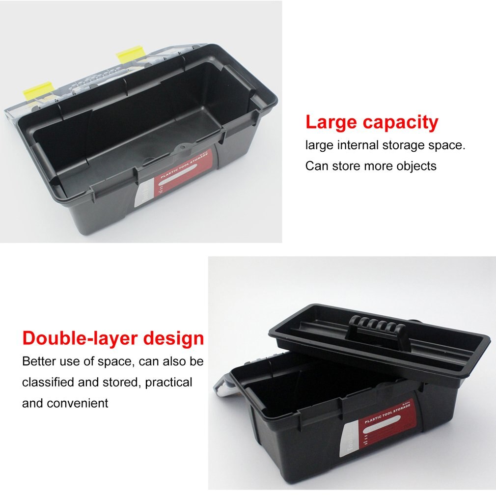 Portable Plastic Hardware Toolbox Household Small Size Multifunction Maintenance Toolbox Car Storage Box Anti-fall Box