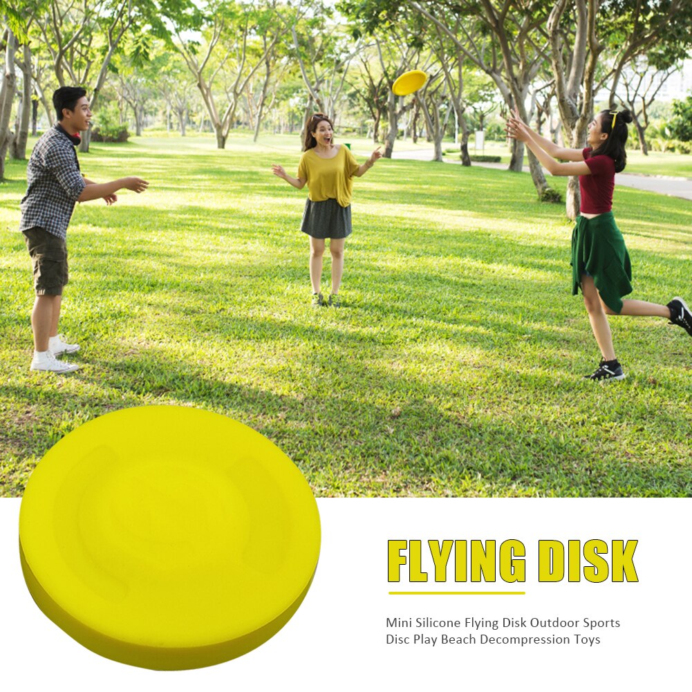 1Pc Mini Strand Vliegende Schijf Voor Outdoor Sport Silicone Balance Disc Decompressie Speelgoed Te Spelen Strand Entertainment speelgoed