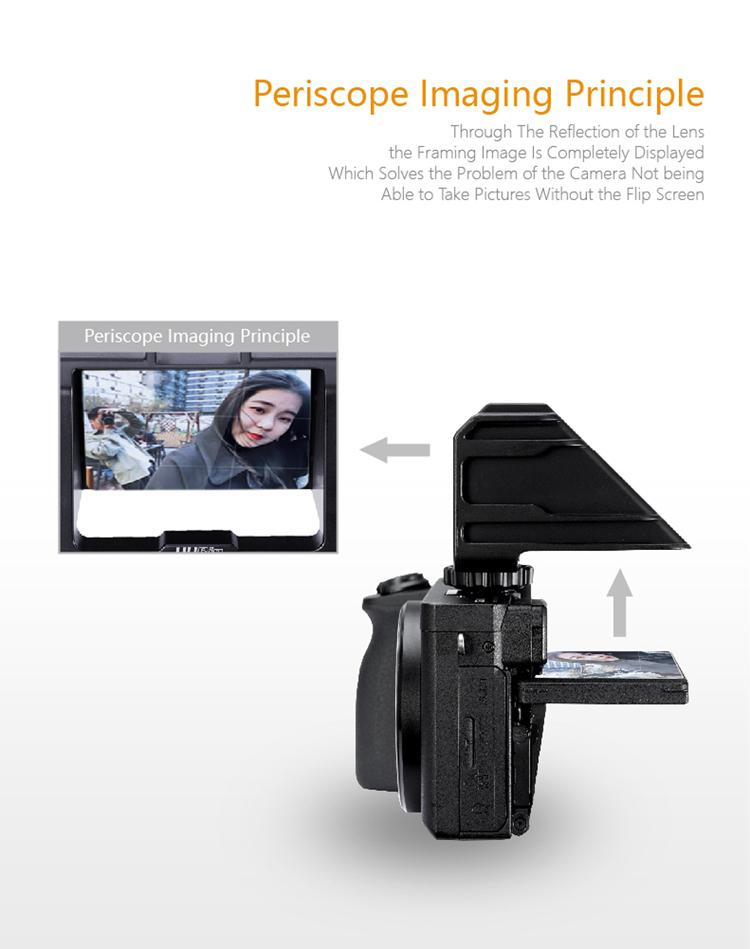Plastic selfie flip til sony  a6500 / 6300 / a7 m 3 a7 r 3 til nikon  z6 z 7 spejlfri kameraløsning