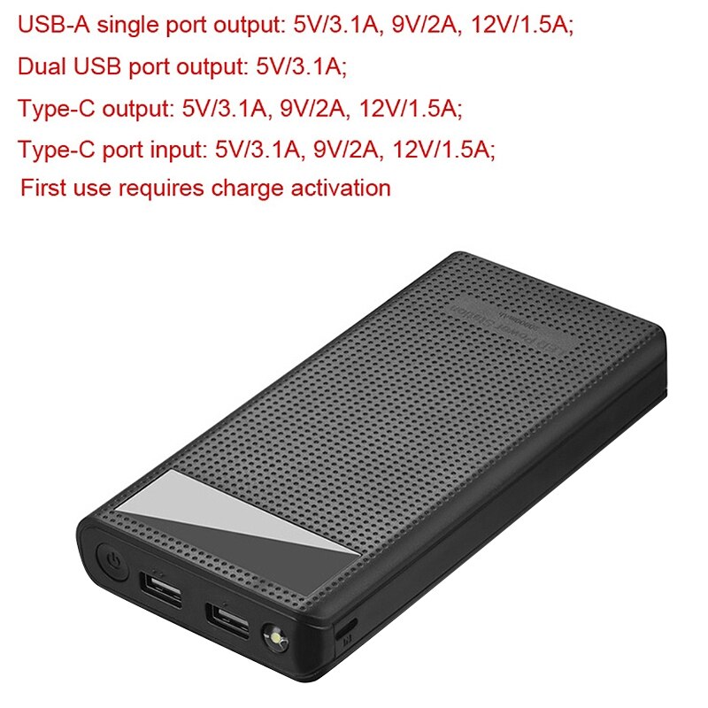 Typ C Dual Usb Qc3.0 7X18650 Batterie Diy Power Bank Box Ladegerät Für Handy (Keine Batterie)